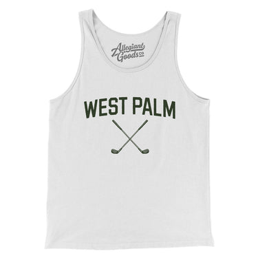West Palm Golf Men/Unisex Tank Top-White-Allegiant Goods Co. Vintage Sports Apparel
