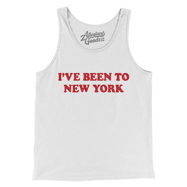 I've Been To New York Men/Unisex Tank Top-White-Allegiant Goods Co. Vintage Sports Apparel