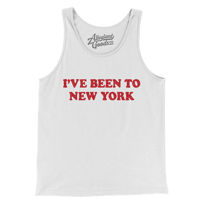 I've Been To New York Men/Unisex Tank Top-White-Allegiant Goods Co. Vintage Sports Apparel