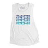 Charlotte Repeat Women's Flowey Scoopneck Muscle Tank-Allegiant Goods Co. Vintage Sports Apparel