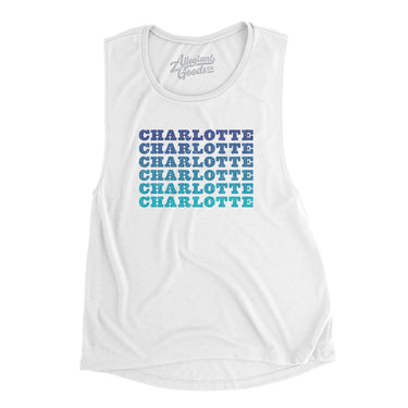 Charlotte Repeat Women's Flowey Scoopneck Muscle Tank-Allegiant Goods Co. Vintage Sports Apparel