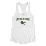Fredericksburg Pickleball Women's Racerback Tank-White-Allegiant Goods Co. Vintage Sports Apparel