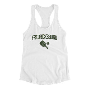 Fredericksburg Pickleball Women's Racerback Tank-White-Allegiant Goods Co. Vintage Sports Apparel