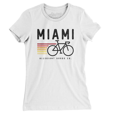 Miami Cycling Women's T-Shirt-White-Allegiant Goods Co. Vintage Sports Apparel