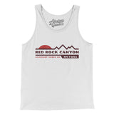 Red Rock Canyon Sunset Men/Unisex Tank Top-White-Allegiant Goods Co. Vintage Sports Apparel