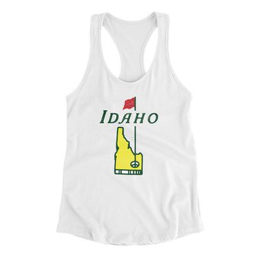 Idaho Golf Women's Racerback Tank-White-Allegiant Goods Co. Vintage Sports Apparel