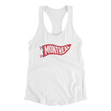 Montréal Pennant Women's Racerback Tank-White-Allegiant Goods Co. Vintage Sports Apparel