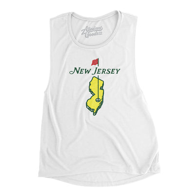 New Jersey Golf Women's Flowey Scoopneck Muscle Tank-White-Allegiant Goods Co. Vintage Sports Apparel