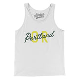 Portland Or Overprinted Men/Unisex Tank Top-Allegiant Goods Co. Vintage Sports Apparel