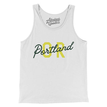 Portland Or Overprinted Men/Unisex Tank Top-Allegiant Goods Co. Vintage Sports Apparel