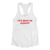 I've Been To Albany Women's Racerback Tank-White-Allegiant Goods Co. Vintage Sports Apparel