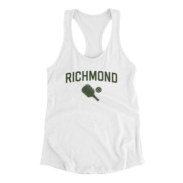Richmond Pickleball Women's Racerback Tank-White-Allegiant Goods Co. Vintage Sports Apparel