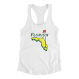 Florida Golf Women's Racerback Tank-White-Allegiant Goods Co. Vintage Sports Apparel