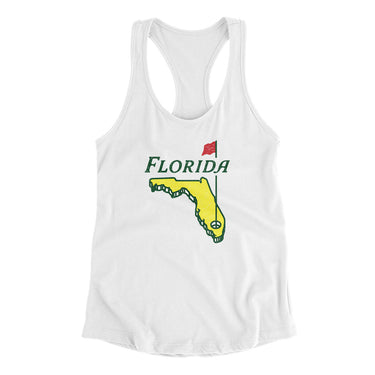 Florida Golf Women's Racerback Tank-White-Allegiant Goods Co. Vintage Sports Apparel