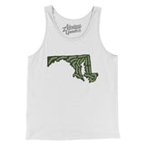 Maryland Golf Course Men/Unisex Tank Top-White-Allegiant Goods Co. Vintage Sports Apparel