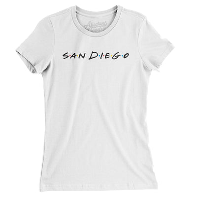 San Diego Friends Women's T-Shirt-White-Allegiant Goods Co. Vintage Sports Apparel
