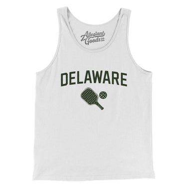 Delaware Pickleball Men/Unisex Tank Top-White-Allegiant Goods Co. Vintage Sports Apparel
