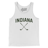 Indiana Golf Men/Unisex Tank Top-White-Allegiant Goods Co. Vintage Sports Apparel