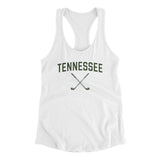 Tennessee Golf Women's Racerback Tank-White-Allegiant Goods Co. Vintage Sports Apparel