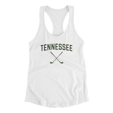 Tennessee Golf Women's Racerback Tank-White-Allegiant Goods Co. Vintage Sports Apparel