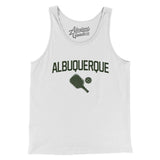 Albuquerque Pickleball Men/Unisex Tank Top-White-Allegiant Goods Co. Vintage Sports Apparel