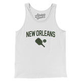 New Orleans Pickleball Men/Unisex Tank Top-White-Allegiant Goods Co. Vintage Sports Apparel
