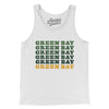 Green Bay Repeat Men/Unisex Tank Top-White-Allegiant Goods Co. Vintage Sports Apparel