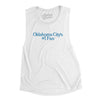 Oklahoma City's Number 1 Fan Women's Flowey Scoopneck Muscle Tank-White-Allegiant Goods Co. Vintage Sports Apparel