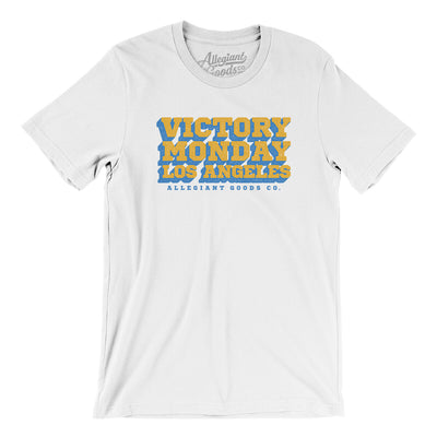Victory Monday Los Angeles Men/Unisex T-Shirt-White-Allegiant Goods Co. Vintage Sports Apparel