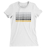 Pittsburgh Repeat Women's T-Shirt-White-Allegiant Goods Co. Vintage Sports Apparel