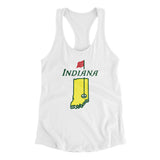Indiana Golf Women's Racerback Tank-White-Allegiant Goods Co. Vintage Sports Apparel