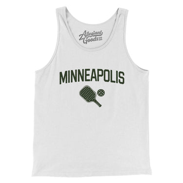 Minneapolis Pickleball Men/Unisex Tank Top-White-Allegiant Goods Co. Vintage Sports Apparel