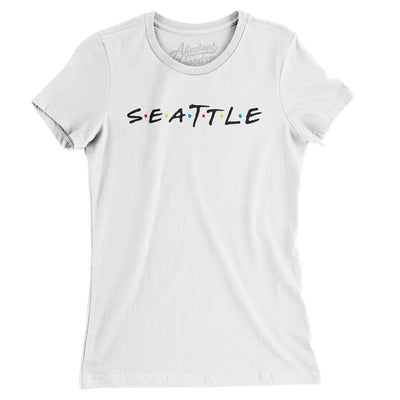 Seattle Friends Women's T-Shirt-White-Allegiant Goods Co. Vintage Sports Apparel