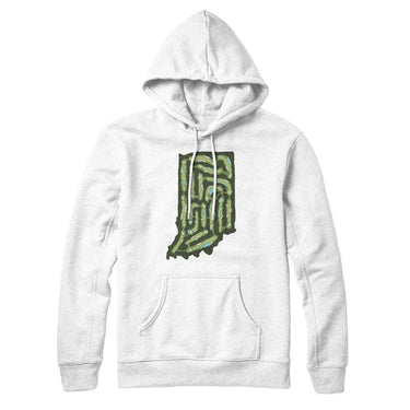 Indiana Golf Course Map Hoodie-White-Allegiant Goods Co. Vintage Sports Apparel