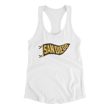 San Diego Pennant Women's Racerback Tank-Allegiant Goods Co. Vintage Sports Apparel