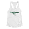 South Dakota Weed Women's Racerback Tank-White-Allegiant Goods Co. Vintage Sports Apparel