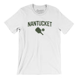 Nantucket Pickleball Men/Unisex T-Shirt-White-Allegiant Goods Co. Vintage Sports Apparel