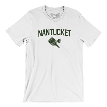 Nantucket Pickleball Men/Unisex T-Shirt-White-Allegiant Goods Co. Vintage Sports Apparel
