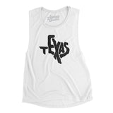 Texas State Shape Text Women's Flowey Scoopneck Muscle Tank-Allegiant Goods Co. Vintage Sports Apparel