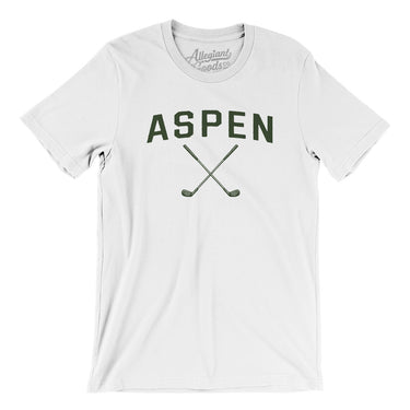 Aspen Golf Men/Unisex T-Shirt-White-Allegiant Goods Co. Vintage Sports Apparel
