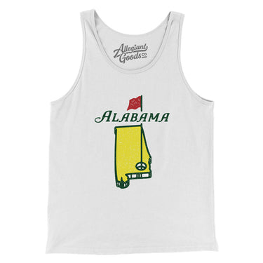 Alabama Golf Men/Unisex Tank Top-White-Allegiant Goods Co. Vintage Sports Apparel