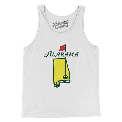 Alabama Golf Men/Unisex Tank Top-White-Allegiant Goods Co. Vintage Sports Apparel