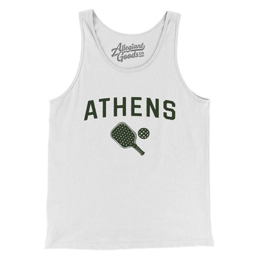 Athens Pickleball Men/Unisex Tank Top-White-Allegiant Goods Co. Vintage Sports Apparel