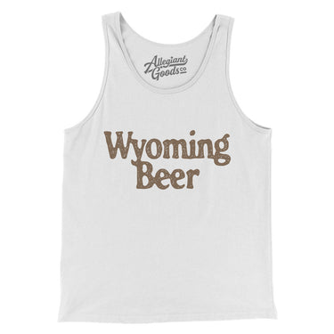 Wyoming Beer Men/Unisex Tank Top-White-Allegiant Goods Co. Vintage Sports Apparel