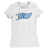 St Louis Pennant Women's T-Shirt-White-Allegiant Goods Co. Vintage Sports Apparel