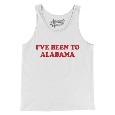 I've Been To Alabama Men/Unisex Tank Top-White-Allegiant Goods Co. Vintage Sports Apparel