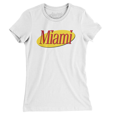 Miami Seinfeld Women's T-Shirt-White-Allegiant Goods Co. Vintage Sports Apparel