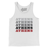 Athens Repeat Men/Unisex Tank Top-White-Allegiant Goods Co. Vintage Sports Apparel
