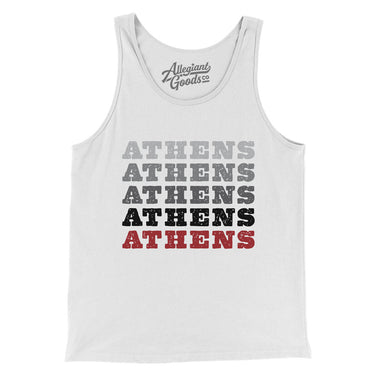 Athens Repeat Men/Unisex Tank Top-White-Allegiant Goods Co. Vintage Sports Apparel