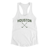 Houston Golf Women's Racerback Tank-White-Allegiant Goods Co. Vintage Sports Apparel